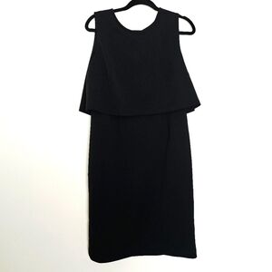 Chico's Black Layer Sheath sleeveless Career Closet Staple Dress Women's Size 2